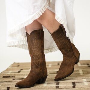 Kemo Sabe Eastwood Distressed Goat Brown Western Boots Size 8 $995 Retail